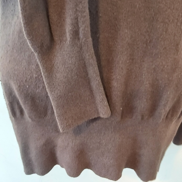 TALULA BABATON | Women's V-Neck Sweater Brown Size Medium - Picture 4 of 7